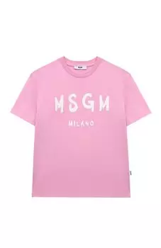 Хлопковая футболка MSGM kids