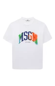 Хлопковая футболка MSGM kids