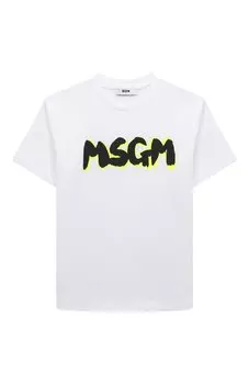 Хлопковая футболка MSGM kids