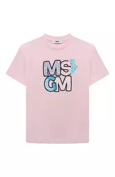 Хлопковая футболка MSGM kids