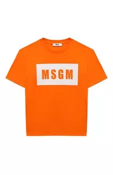 Хлопковая футболка MSGM kids