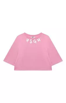 Хлопковая футболка MSGM kids