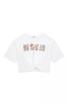 Хлопковая футболка MSGM kids