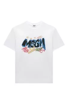 Хлопковая футболка MSGM kids