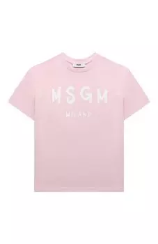 Хлопковая футболка MSGM kids
