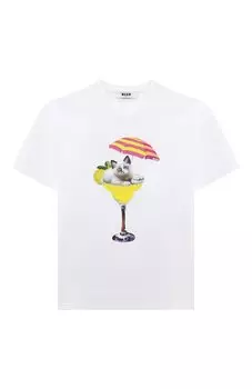 Хлопковая футболка MSGM kids