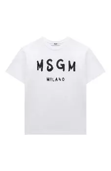 Хлопковая футболка MSGM kids