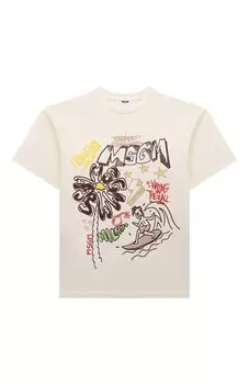 Хлопковая футболка MSGM kids