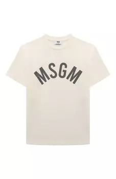 Хлопковая футболка MSGM kids