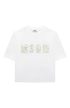 Хлопковая футболка MSGM kids
