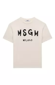 Хлопковая футболка MSGM kids