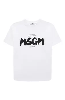 Хлопковая футболка MSGM kids