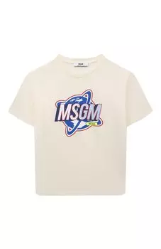 Хлопковая футболка MSGM kids