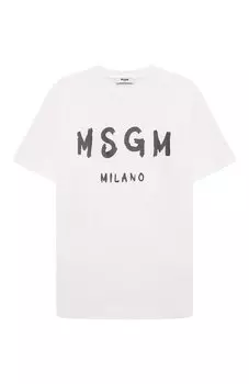 Хлопковая футболка MSGM kids