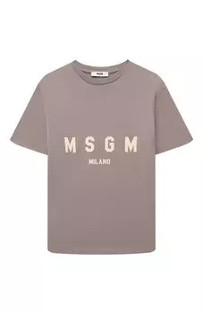 Хлопковая футболка MSGM kids