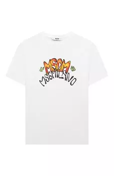 Хлопковая футболка MSGM kids