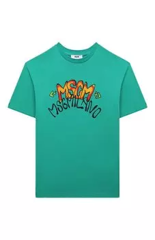 Хлопковая футболка MSGM kids