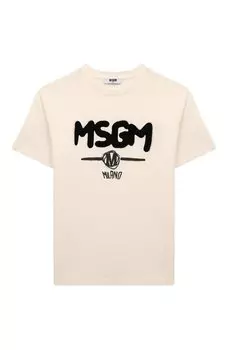 Хлопковая футболка MSGM kids