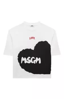 Хлопковая футболка MSGM kids
