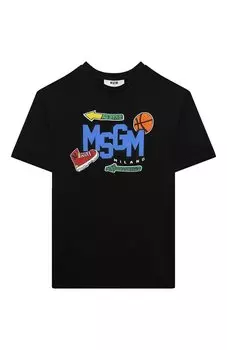 Хлопковая футболка MSGM kids