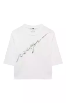 Хлопковая футболка MSGM kids