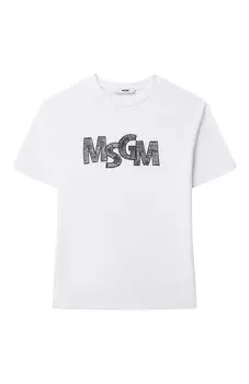 Хлопковая футболка MSGM kids