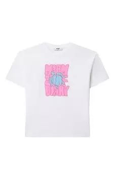 Хлопковая футболка MSGM kids