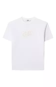 Хлопковая футболка MSGM kids