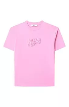 Хлопковая футболка MSGM kids