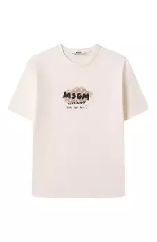 Хлопковая футболка MSGM kids