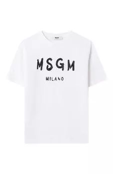 Хлопковая футболка MSGM kids