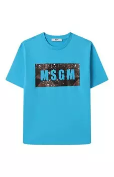 Хлопковая футболка MSGM kids
