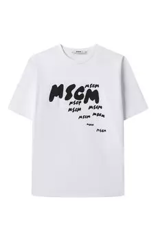 Хлопковая футболка MSGM kids