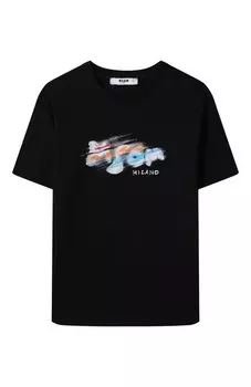 Хлопковая футболка MSGM kids