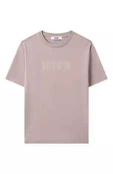 Хлопковая футболка MSGM kids