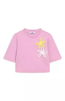 Хлопковая футболка MSGM kids