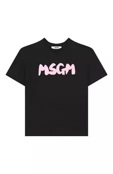 Хлопковая футболка MSGM kids