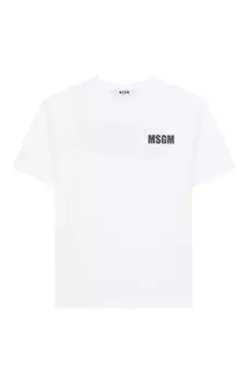 Хлопковая футболка MSGM kids