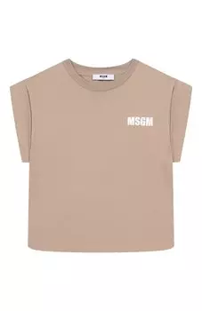 Хлопковая футболка MSGM kids