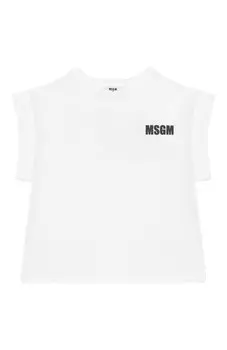 Хлопковая футболка MSGM kids
