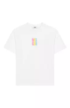 Хлопковая футболка MSGM kids