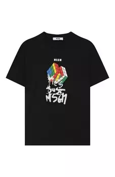 Хлопковая футболка MSGM kids