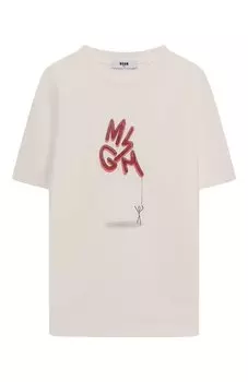 Хлопковая футболка MSGM kids
