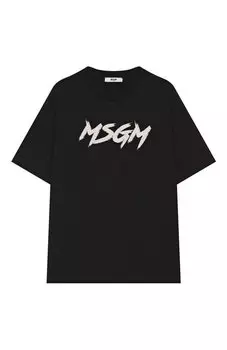 Хлопковая футболка MSGM kids