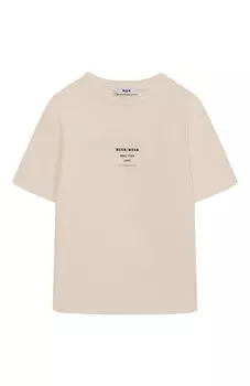 Хлопковая футболка MSGM kids