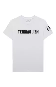 Хлопковая футболка Neil Barrett Kids