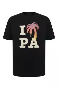 Хлопковая футболка Palm Angels