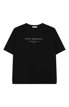 Хлопковая футболка Philosophy di Lorenzo Serafini Kids