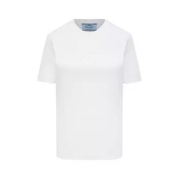 Хлопковая футболка Prada