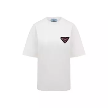 Хлопковая футболка Prada